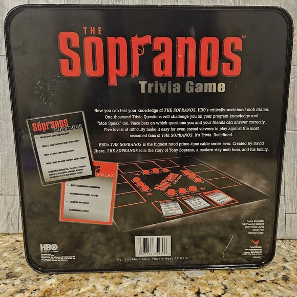 HBO The Sopranos Trivia Game w/Collectible Tin Box - Picture 2 of 16